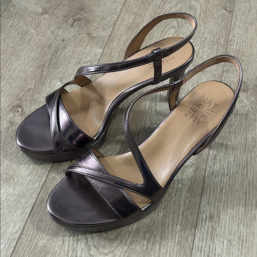 Naturalizer Bronze Strappy Sandals